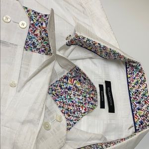 Bugatchi long sleeve white shirt